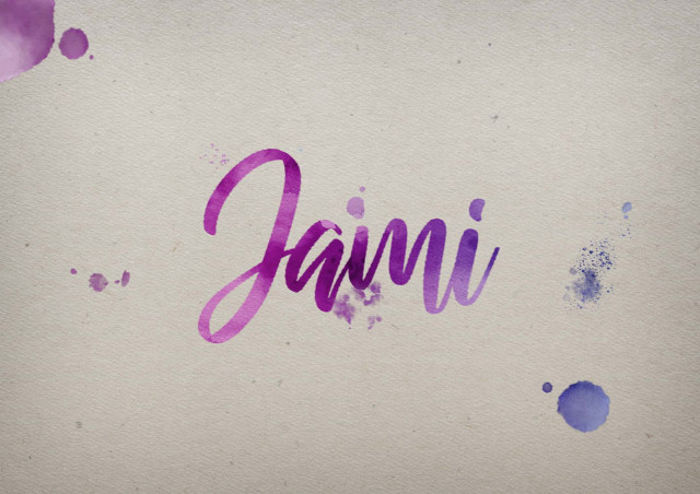 Free photo of Jami Watercolor Name DP