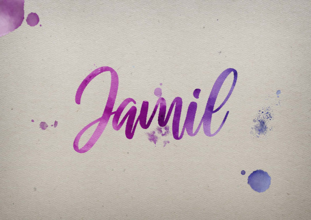 Free photo of Jamil Watercolor Name DP