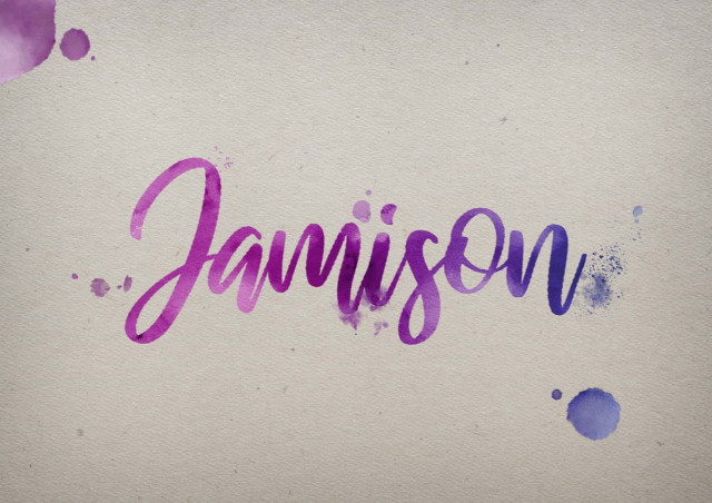 Free photo of Jamison Watercolor Name DP