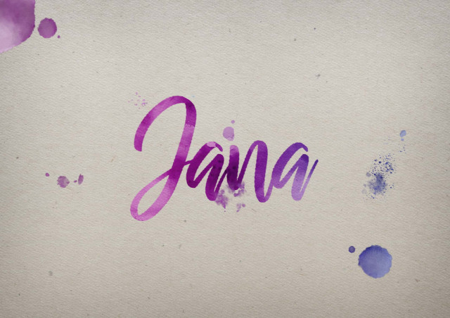 Free photo of Jana Watercolor Name DP