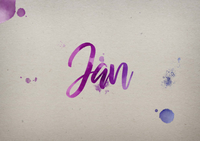 Free photo of Jan Watercolor Name DP