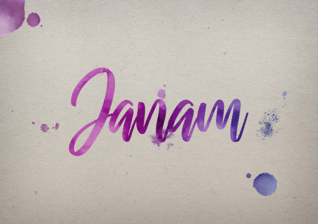 Free photo of Janam Watercolor Name DP