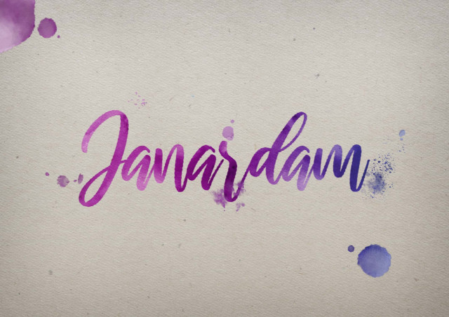 Free photo of Janardam Watercolor Name DP