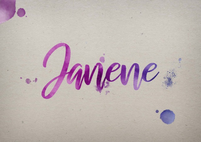 Free photo of Janene Watercolor Name DP