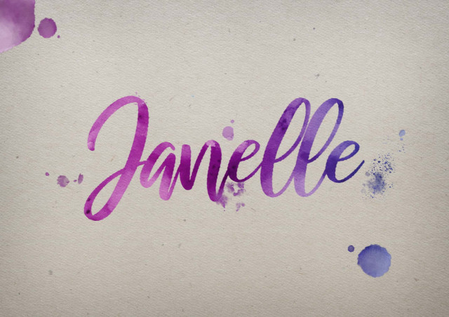 Free photo of Janelle Watercolor Name DP