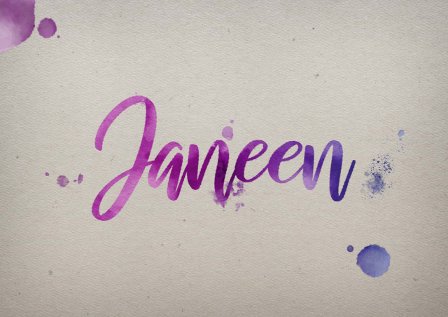 Free photo of Janeen Watercolor Name DP