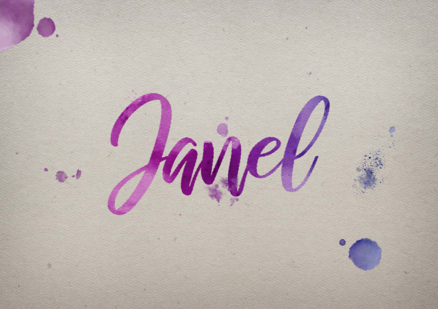 Free photo of Janel Watercolor Name DP