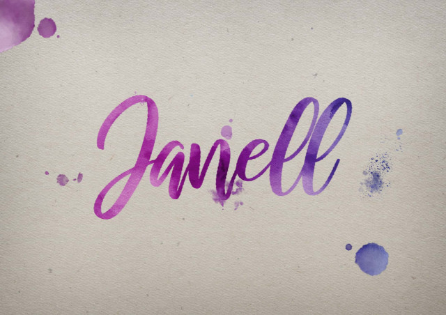 Free photo of Janell Watercolor Name DP