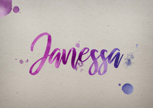 Free photo of Janessa Watercolor Name DP