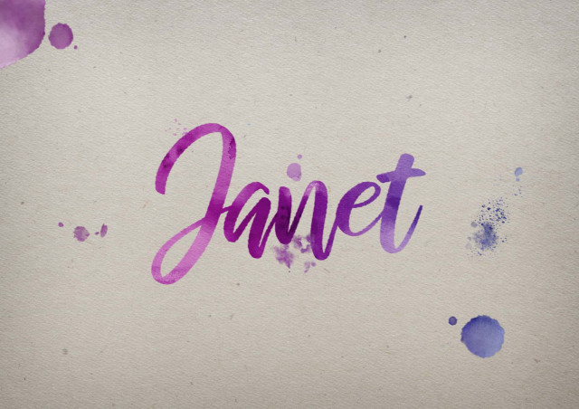 Free photo of Janet Watercolor Name DP