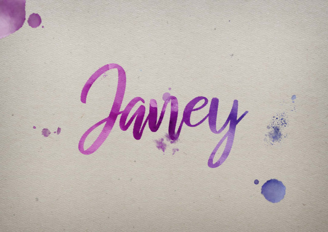 Free photo of Janey Watercolor Name DP