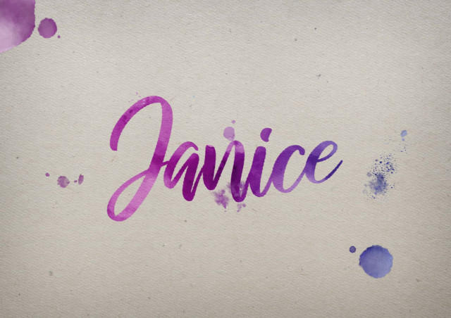 Free photo of Janice Watercolor Name DP