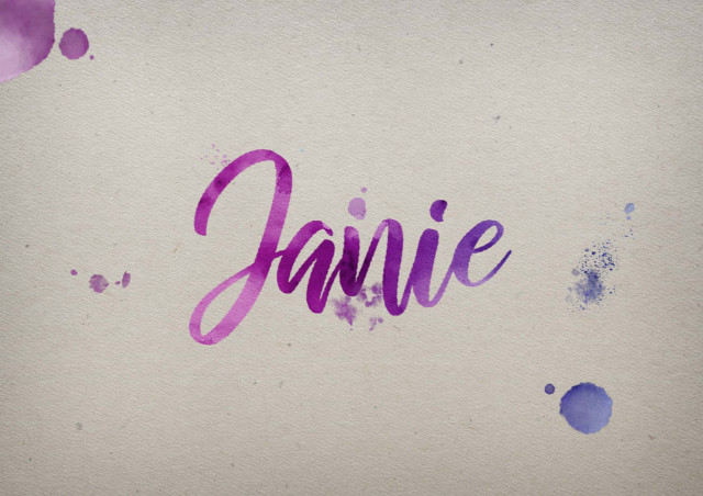 Free photo of Janie Watercolor Name DP
