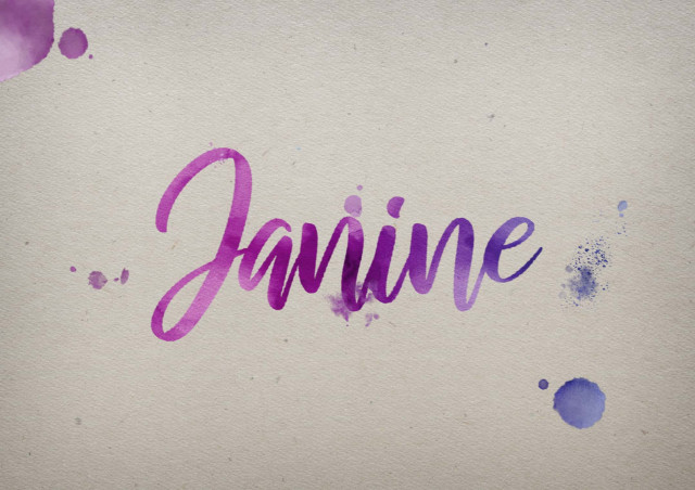 Free photo of Janine Watercolor Name DP