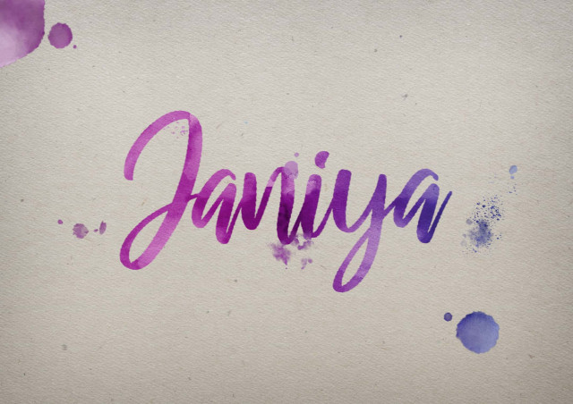 Free photo of Janiya Watercolor Name DP