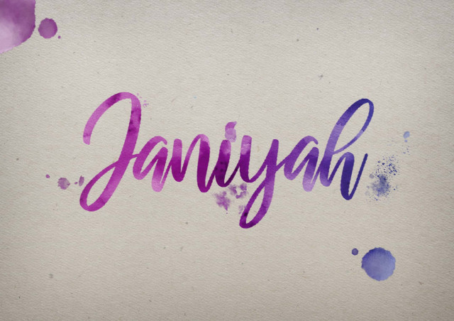 Free photo of Janiyah Watercolor Name DP