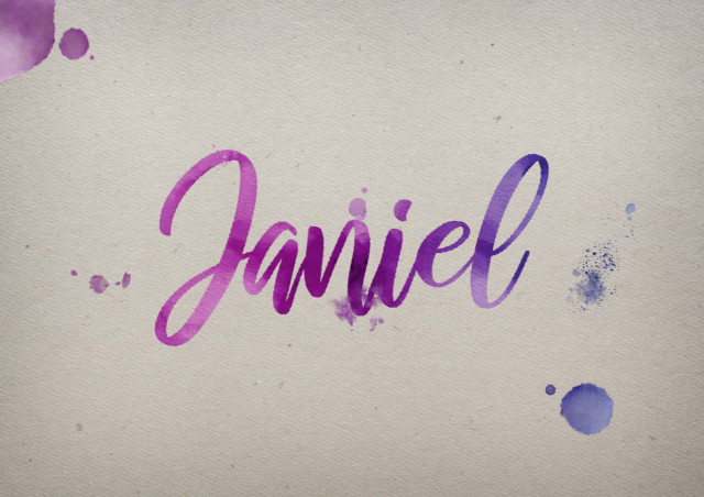 Free photo of Janiel Watercolor Name DP