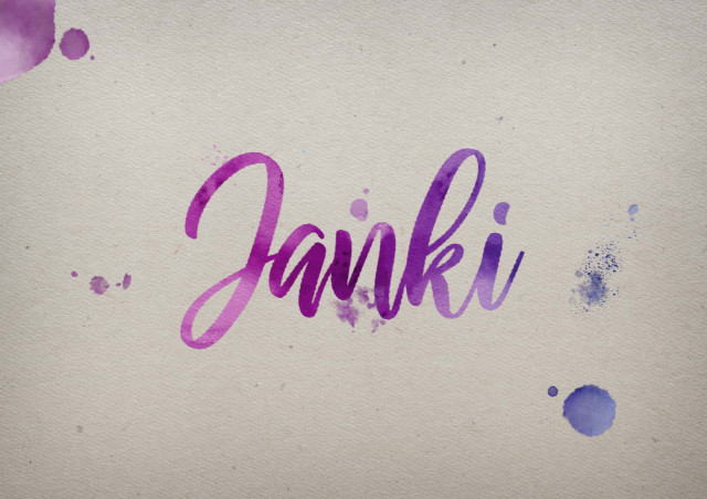 Free photo of Janki Watercolor Name DP