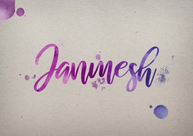 Free photo of Janmesh Watercolor Name DP