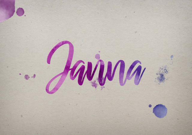Free photo of Janna Watercolor Name DP