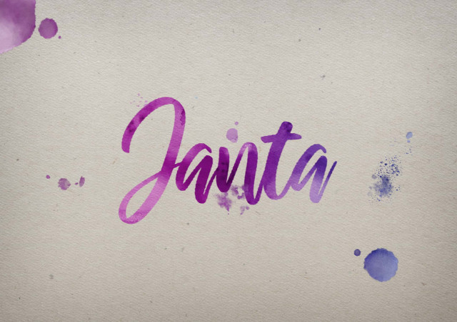 Free photo of Janta Watercolor Name DP