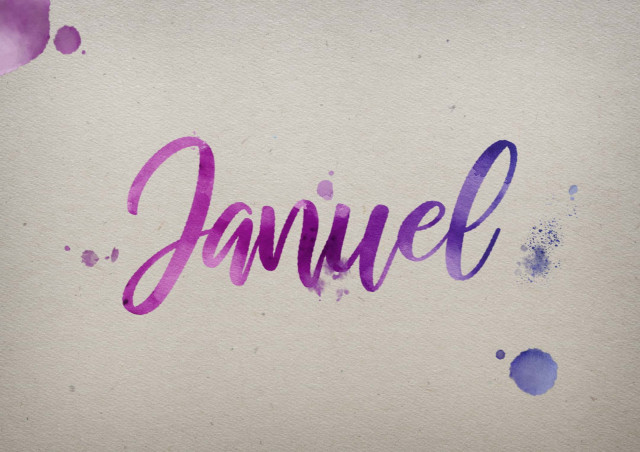 Free photo of Januel Watercolor Name DP