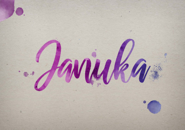 Free photo of Januka Watercolor Name DP