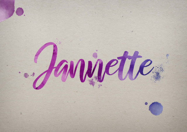 Free photo of Jannette Watercolor Name DP