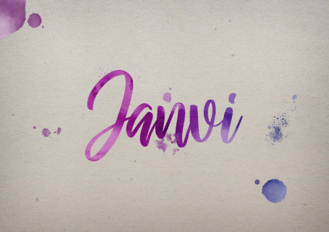 Free photo of Janvi Watercolor Name DP