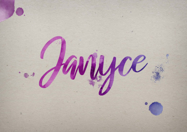 Free photo of Janyce Watercolor Name DP