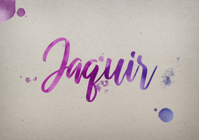 Free photo of Jaquir Watercolor Name DP