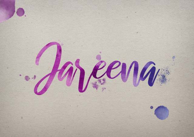 Free photo of Jareena Watercolor Name DP