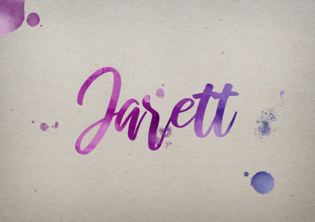 Free photo of Jarett Watercolor Name DP
