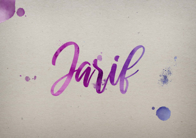 Free photo of Jarif Watercolor Name DP