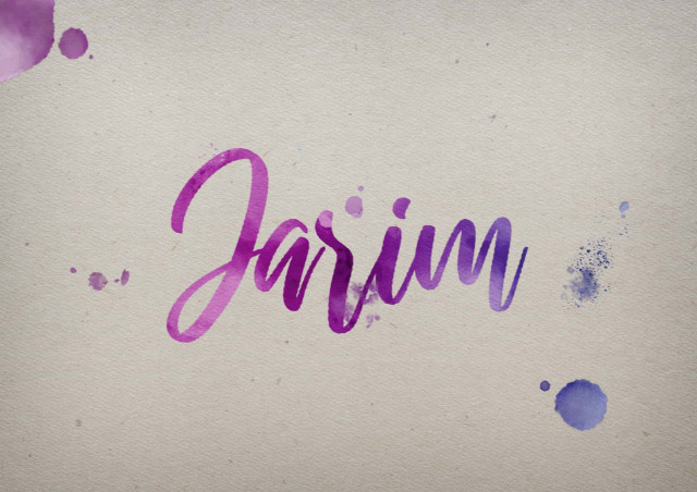 Free photo of Jarim Watercolor Name DP