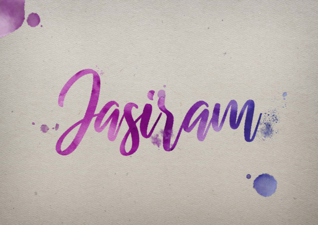 Free photo of Jasiram Watercolor Name DP