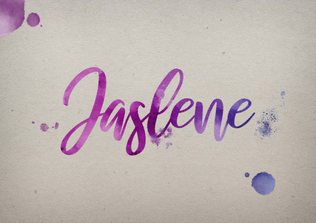 Free photo of Jaslene Watercolor Name DP