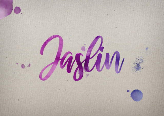 Free photo of Jaslin Watercolor Name DP