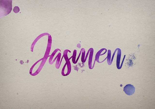 Free photo of Jasmen Watercolor Name DP