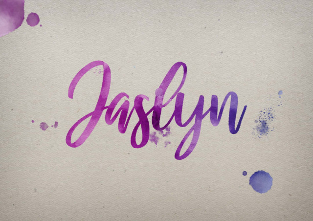 Free photo of Jaslyn Watercolor Name DP