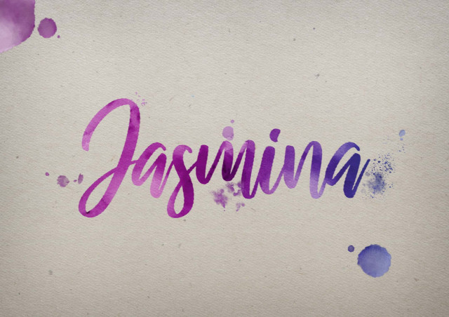 Free photo of Jasmina Watercolor Name DP