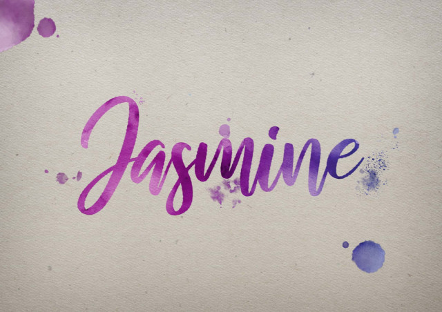 Free photo of Jasmine Watercolor Name DP