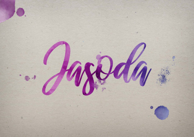 Free photo of Jasoda Watercolor Name DP