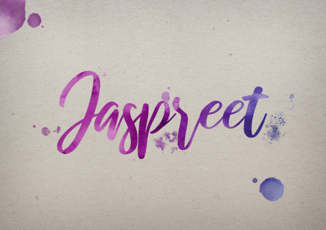 Free photo of Jaspreet Watercolor Name DP