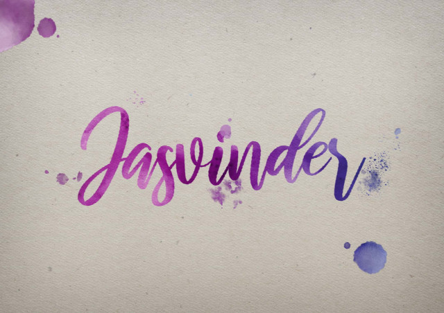 Free photo of Jasvinder Watercolor Name DP