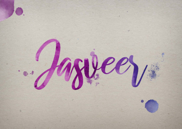 Free photo of Jasveer Watercolor Name DP