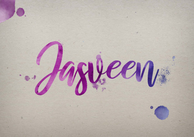 Free photo of Jasveen Watercolor Name DP