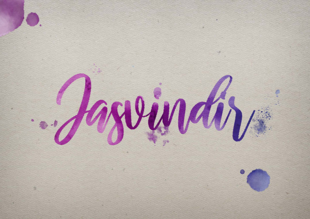 Free photo of Jasvindir Watercolor Name DP