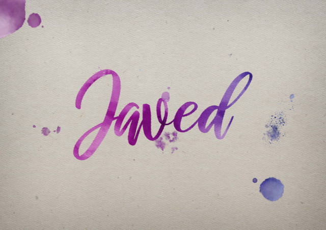 Free photo of Javed Watercolor Name DP