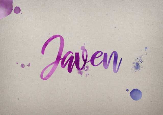 Free photo of Javen Watercolor Name DP